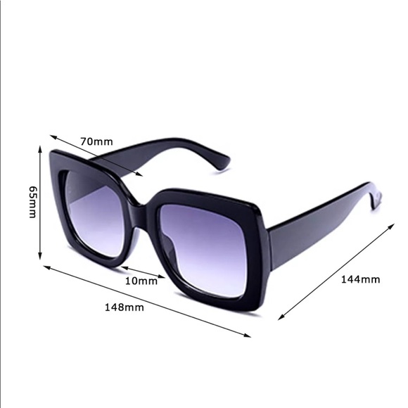 🍒💋 Oversized Retro Square Sunglasses - Picture 5 of 6